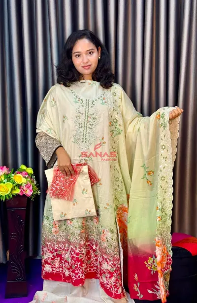 EMBROIDERED UNSTITCHED CONTRAST COLLECTION (B-3921)
