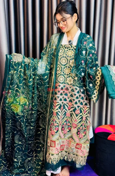 Original Pakistani Unstitch Luxury Chiffon 3ps (P-E701)